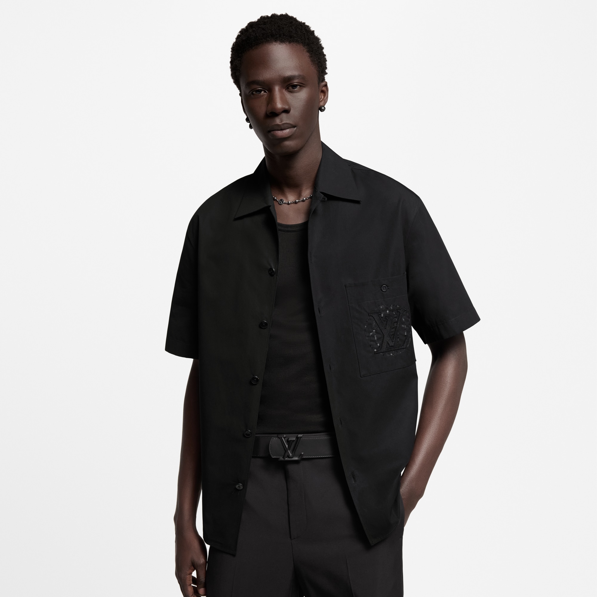 LV Dimension 40mm Reversible Belt Monogram Eclipse in Men