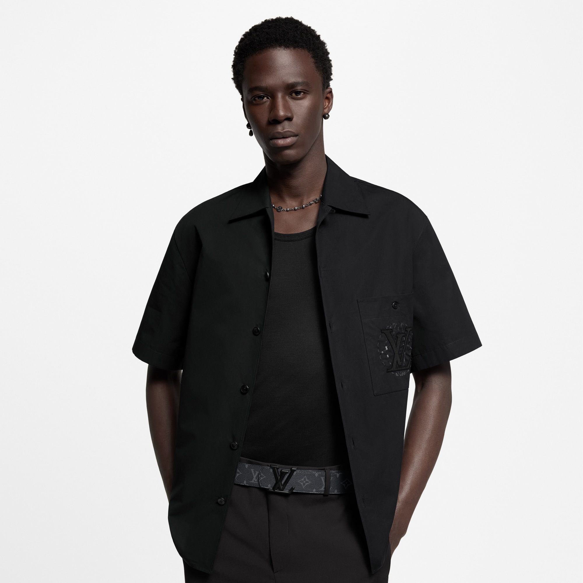 LV Dimension 40mm Reversible Belt Monogram Eclipse in Men