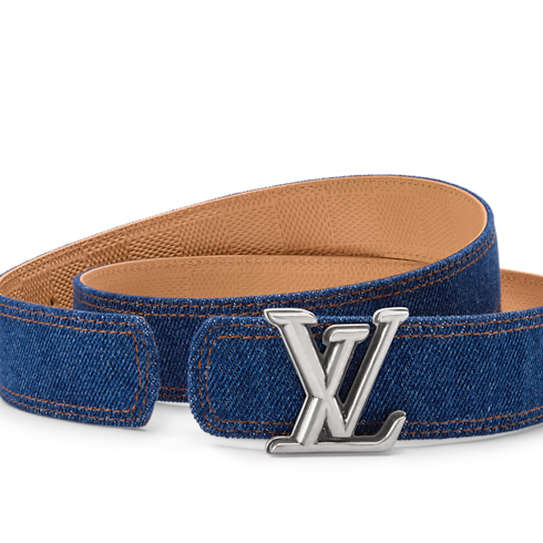 LV Dimension Denim 35mm Reversible Belt in Men's Accessories Men's Belts collections by Louis Vuitton (Product zoom)