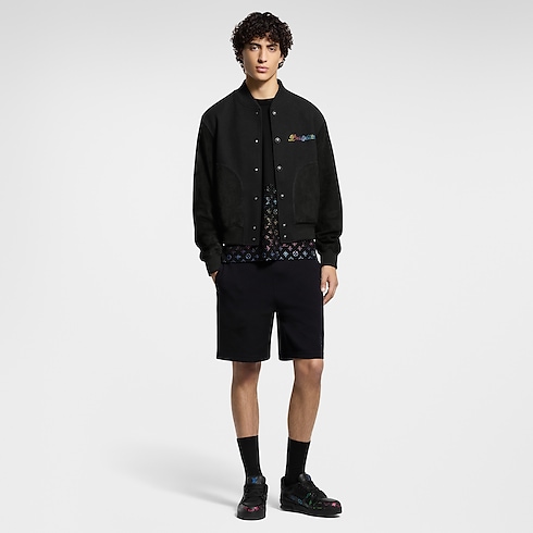 LV Embellished Jersey Shorts in New's For Men Spring 2025 Collection collections by Louis Vuitton (Product zoom)