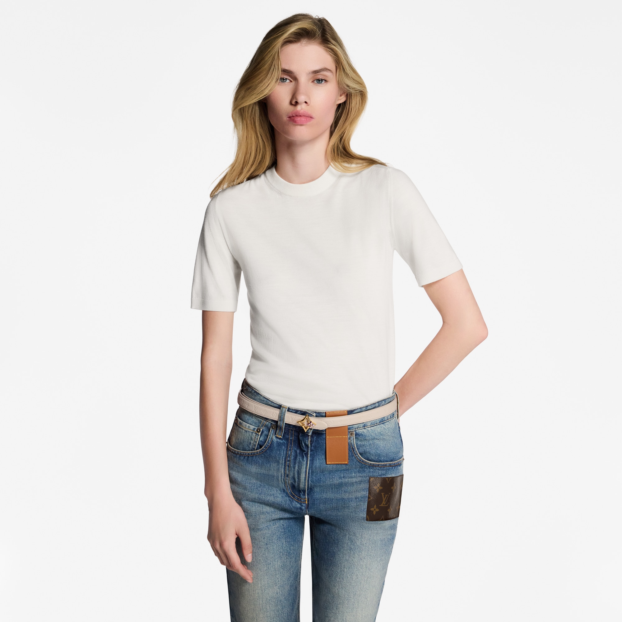 LV Flowergram 20mm Reversible Belt  in Women