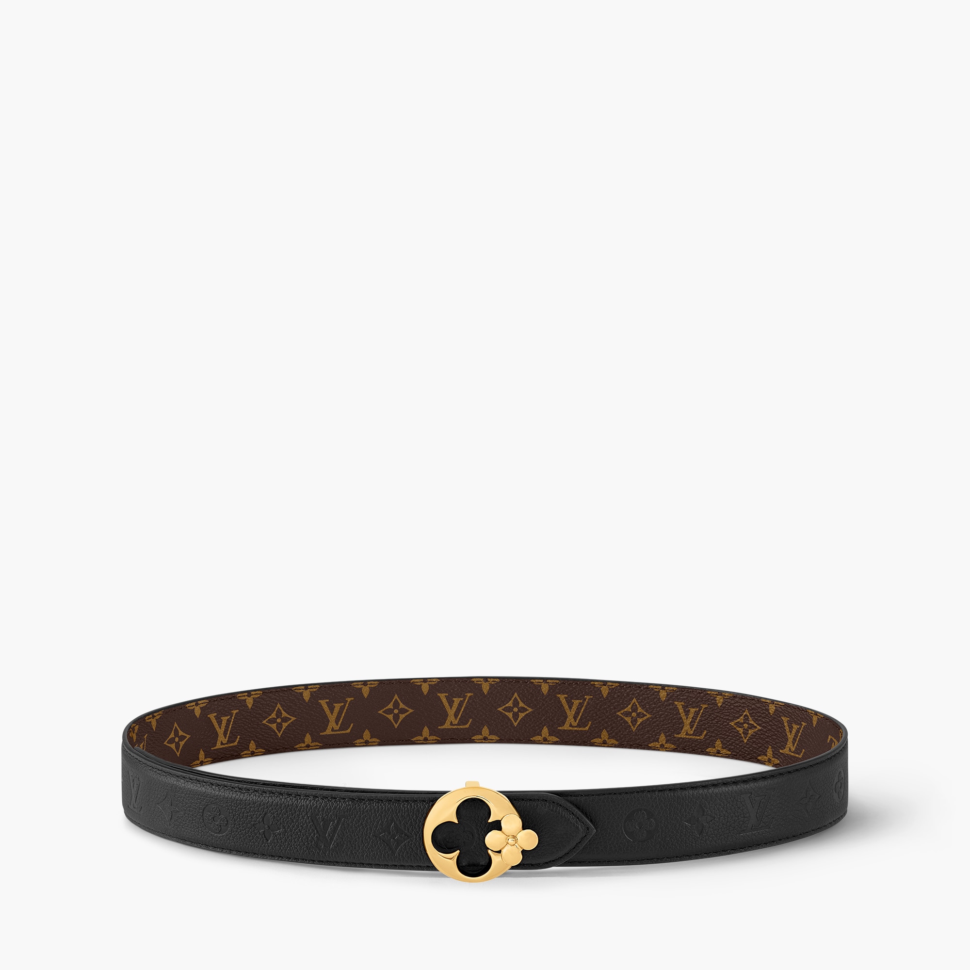 LV Flowergram Round 30mm Reversible Belt Monogram Accessories