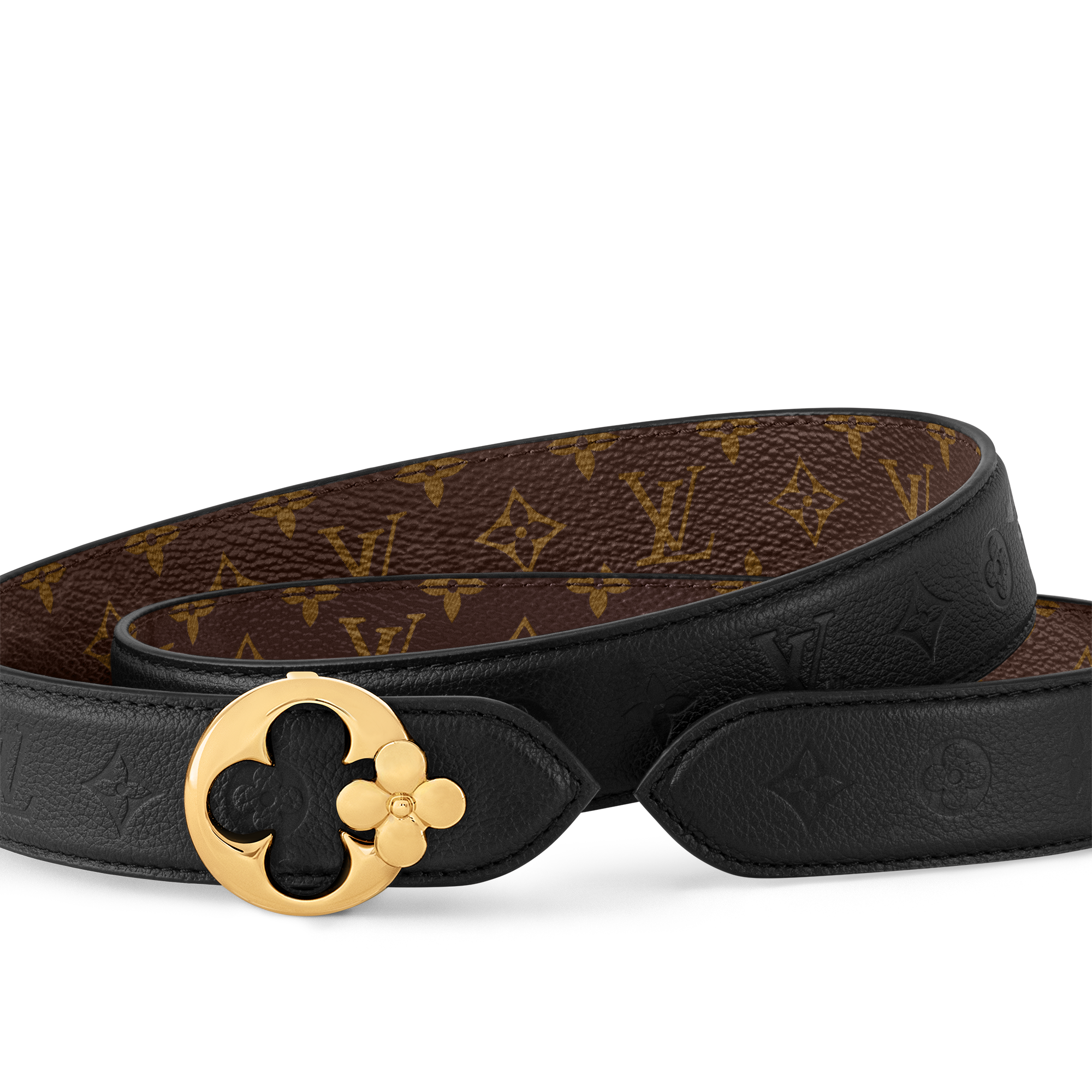 LV Flowergram Round 30mm Reversible Belt Monogram in Women