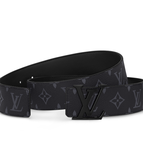 LV Initiales 40mm Matte Black Belt detail view