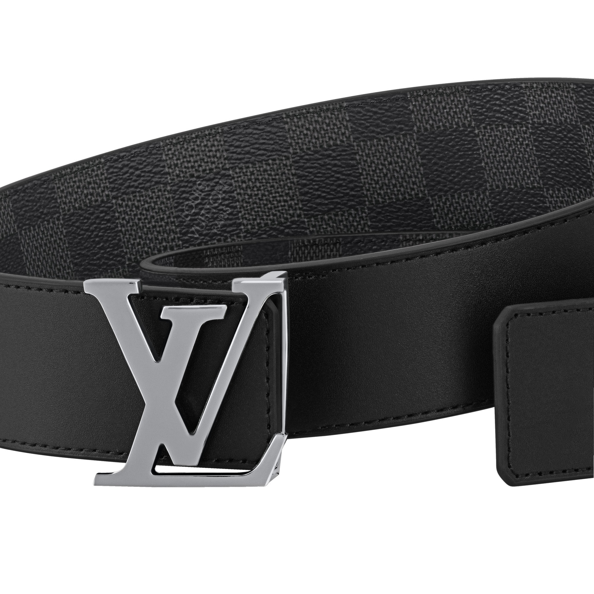 Leather Belts Gray Louis Vuitton Belt Lv Pyramide 40mm Belt Louis
