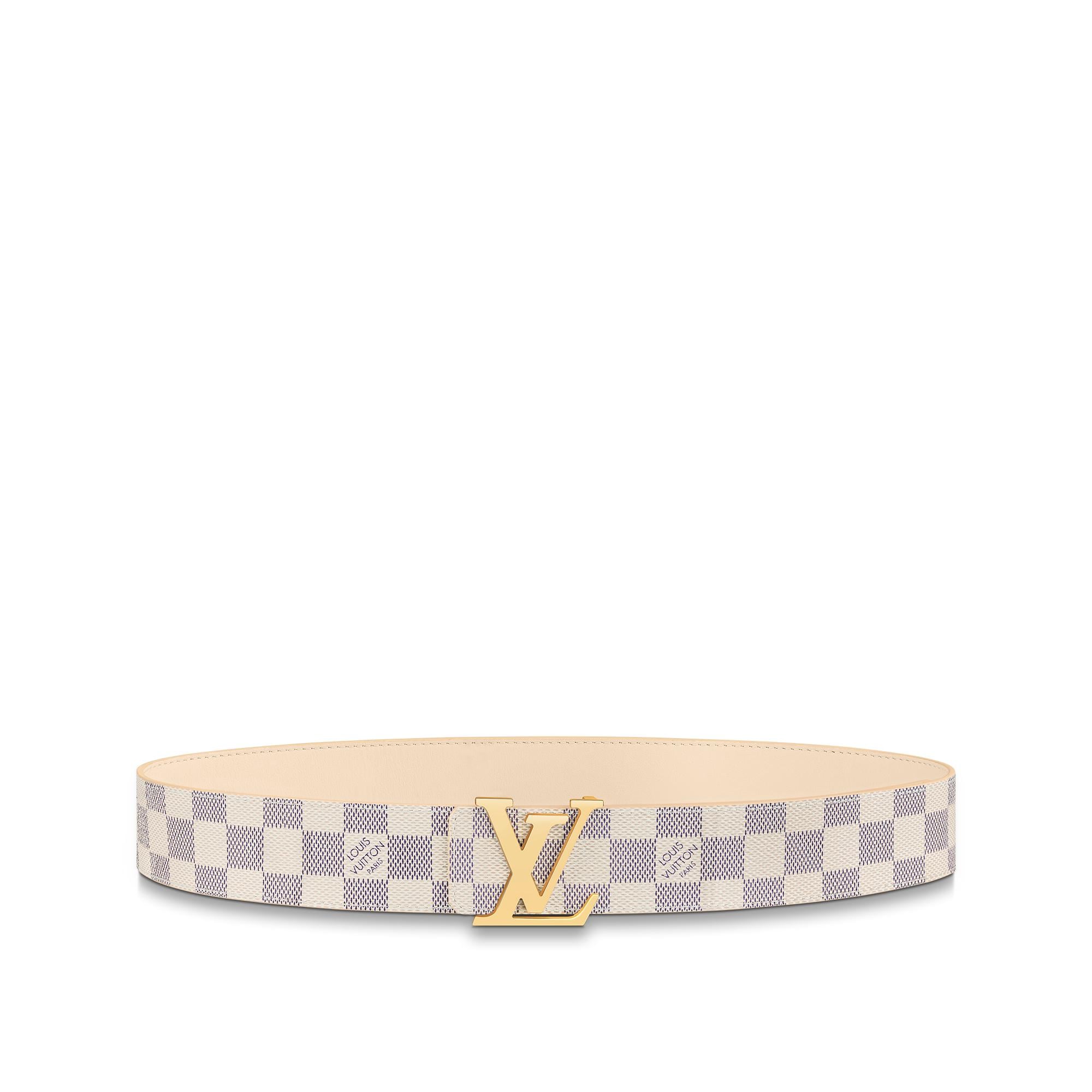 LV Initiales 40mm Reversible Belt Damier Azur Canvas in Women