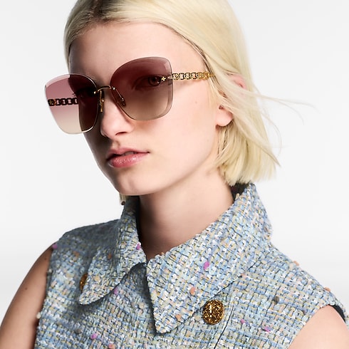 LV Jewel Round Cat Eye Sunglasses . in Women's Accessories Sunglasses collections by Louis Vuitton (Product zoom)