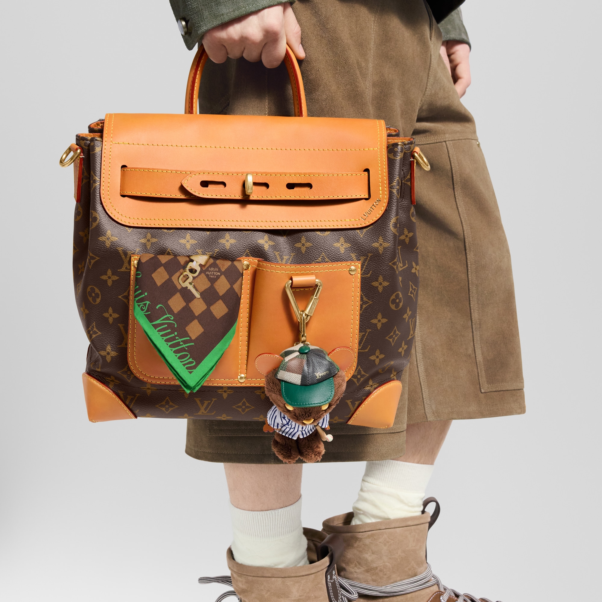 LV Louis Bear Bag Charm . in Men