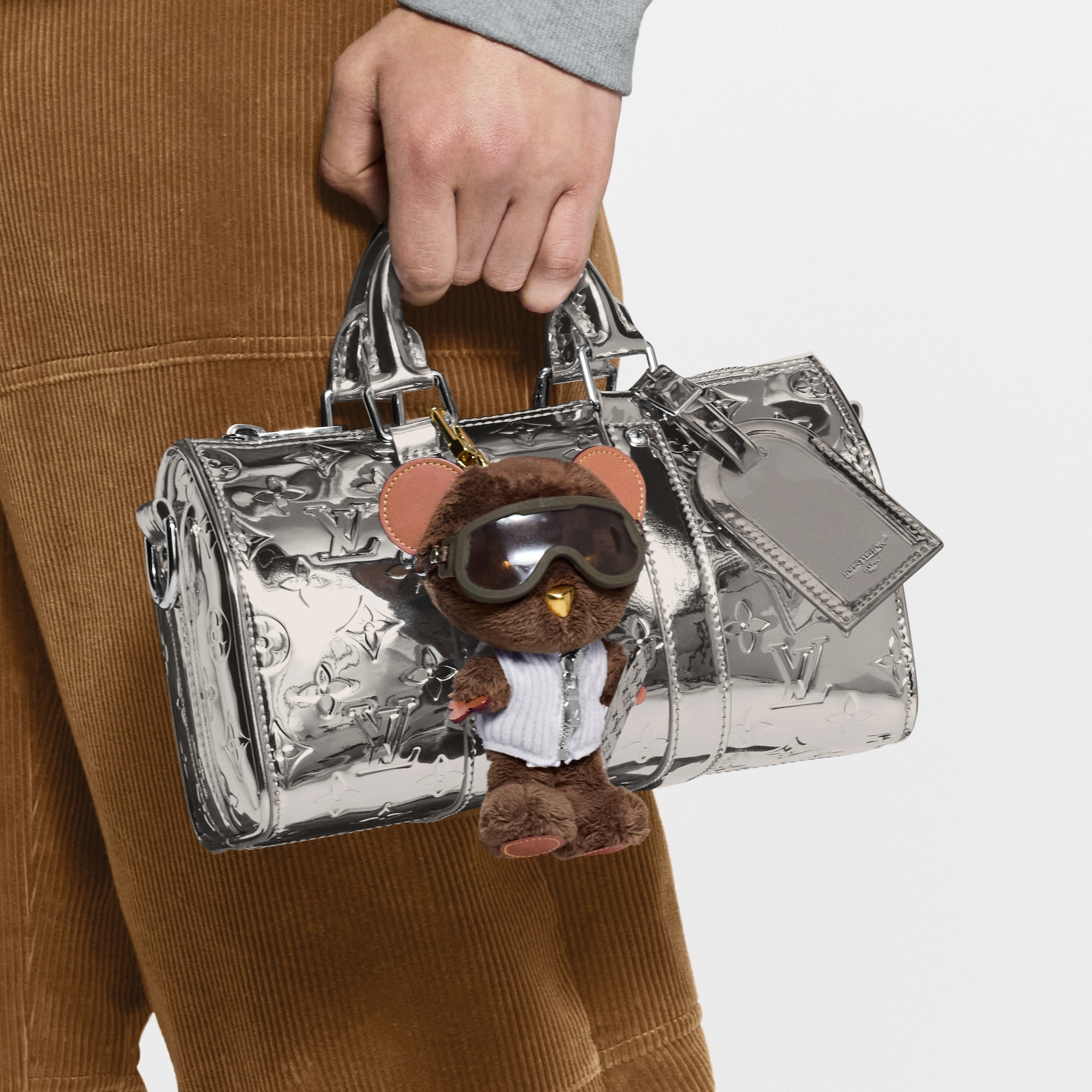 LV Louis Snow Bag Charm . in Men