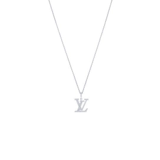 LV Medium Pendant, White Gold And Diamonds  in Jewellery