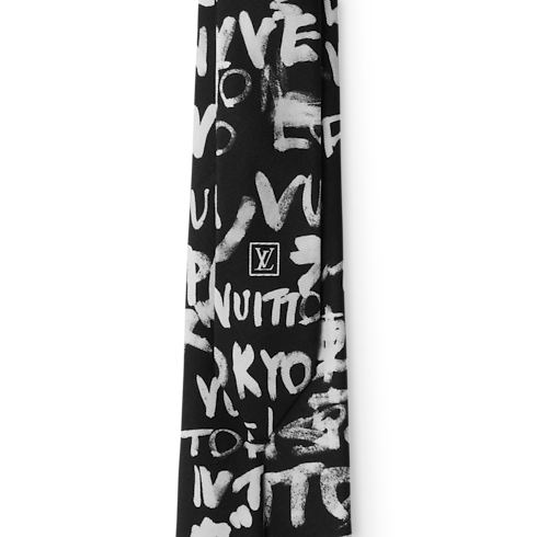 LV Scribble Tie . in Men's Accessories Ties and Pocket Squares collections by Louis Vuitton (Product zoom)