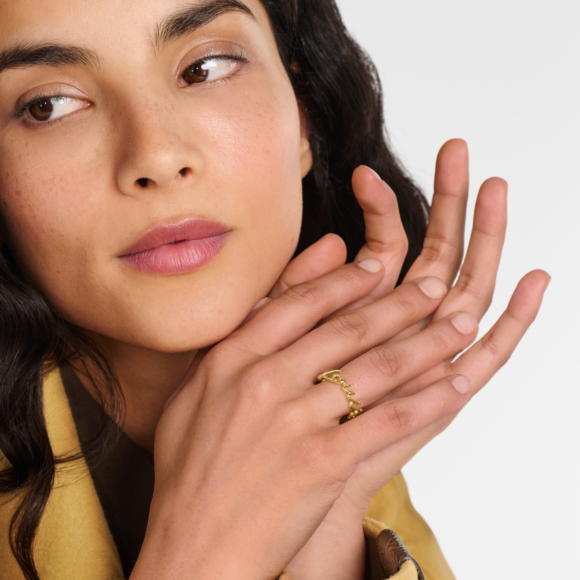 LV Script Ring . in Women