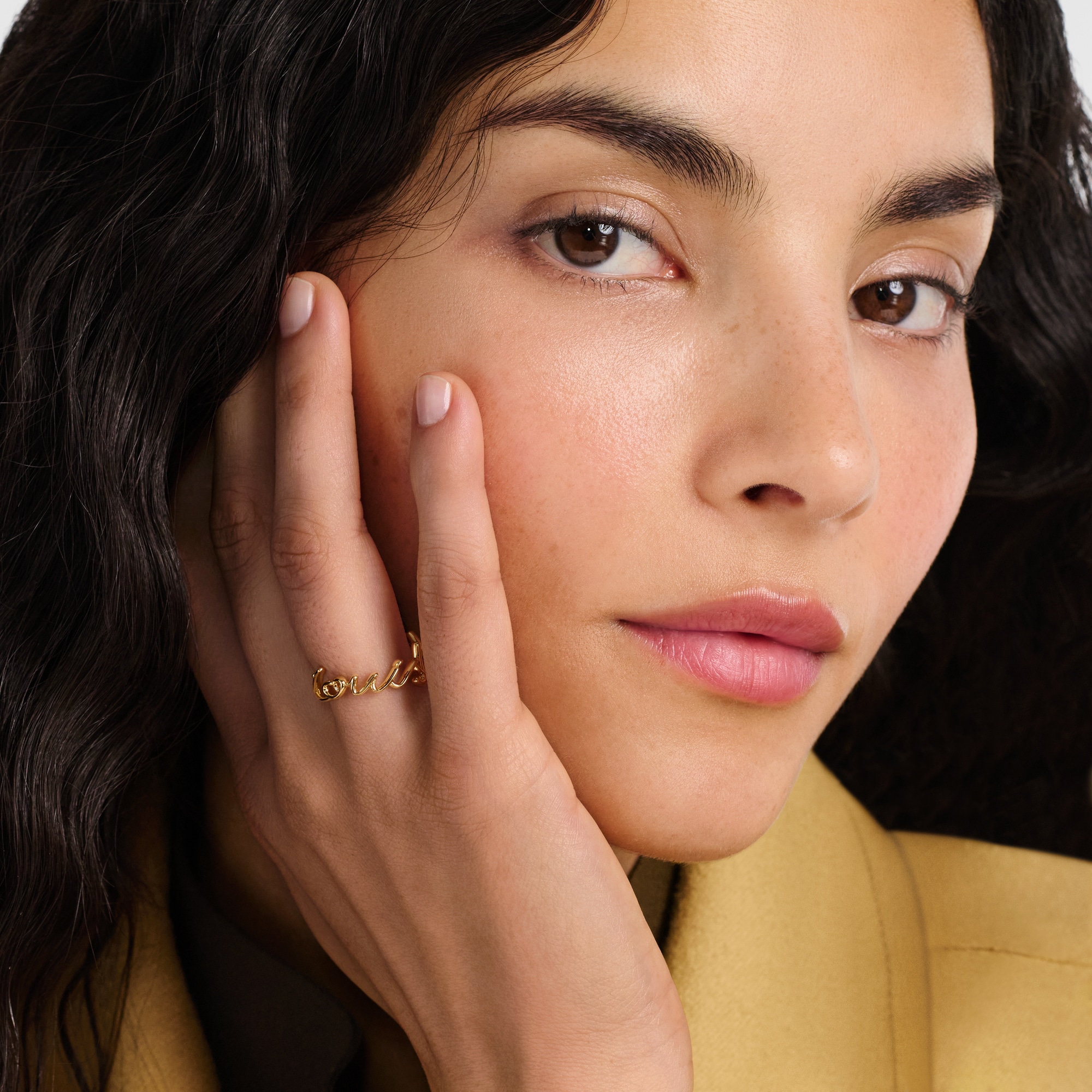 LV Script Ring . in Women