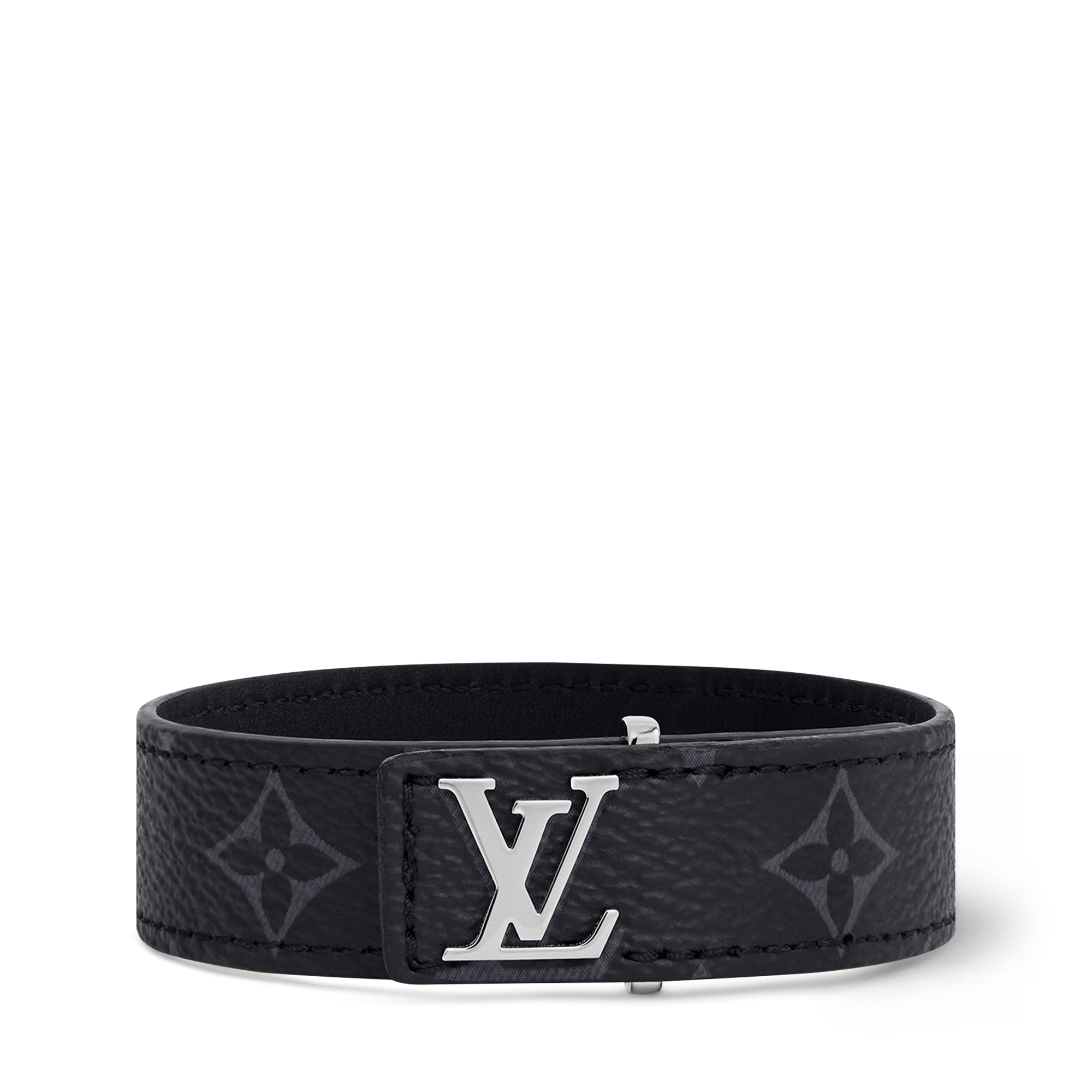 LV Slim Bracelet Monogram Eclipse in Men