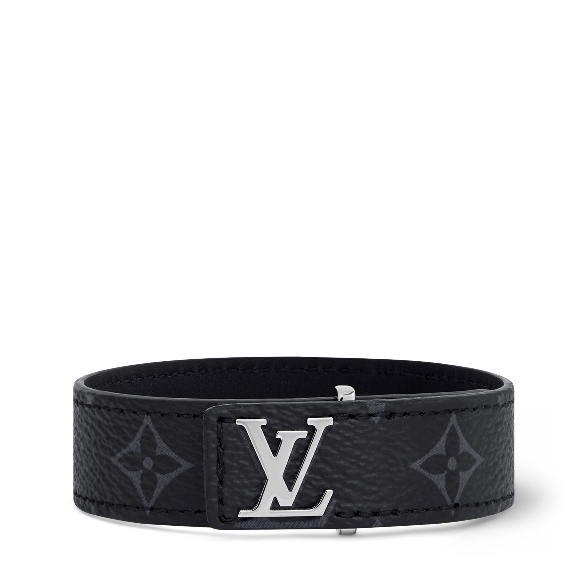LV Slim Bracelet Monogram Eclipse in Men