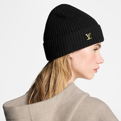 LV Spark Beanie cropped worn view