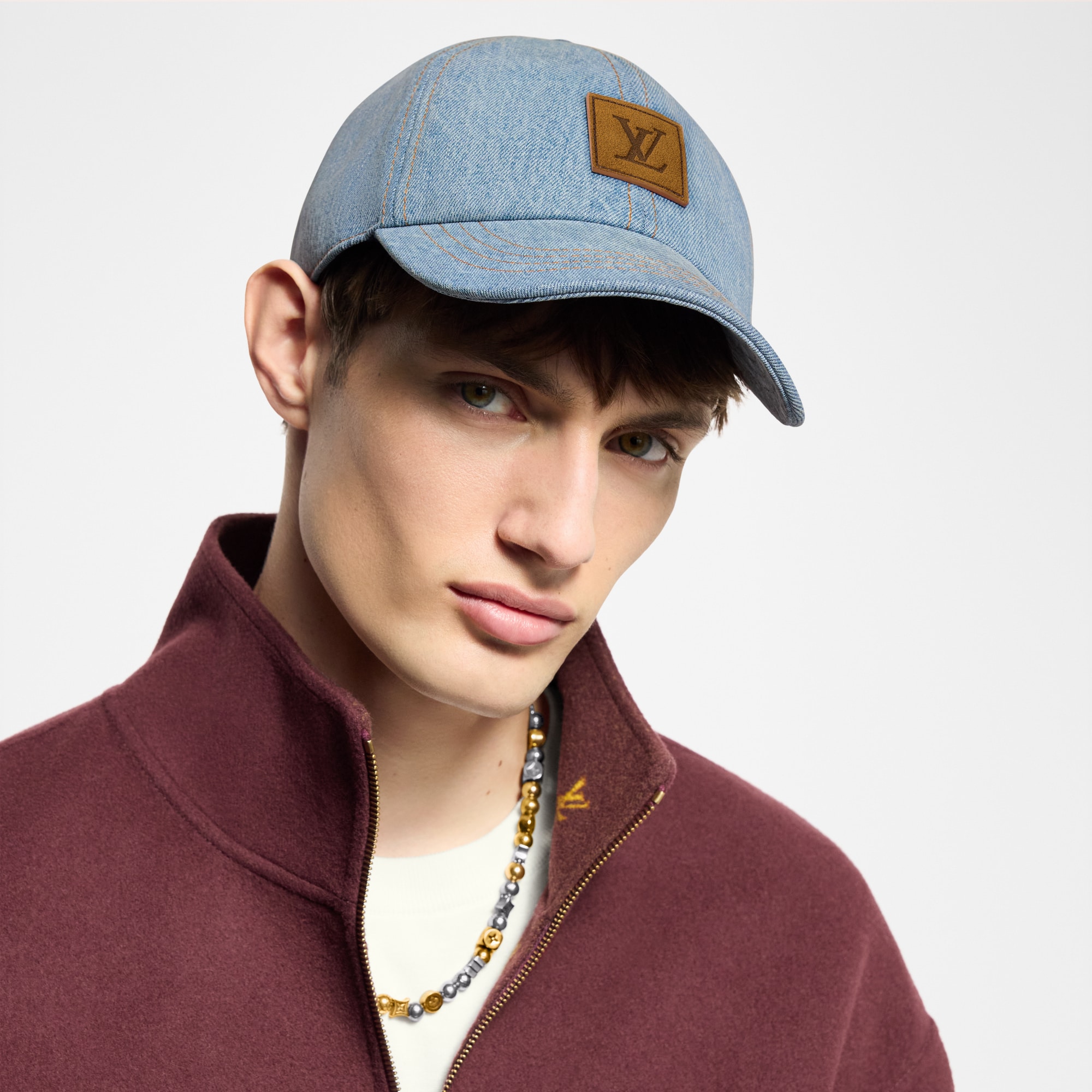 LV Staples Denim Cap . in Men
