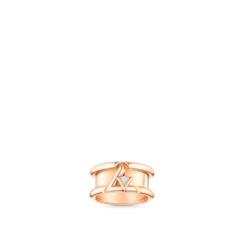 LV Volt One Band Ring, Pink Gold And Diamond in Jewellery's Categories All Fine Jewellery collections by Louis Vuitton (Product zoom)
