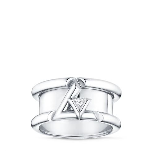 LV Volt One Band Ring, White Gold And Diamond in Jewellery's Categories All Fine Jewellery collections by Louis Vuitton (Product zoom)