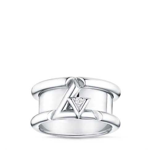 LV Volt One Band Ring, White Gold And Diamond in Jewellery's Categories All Fine Jewellery collections by Louis Vuitton (Product zoom)