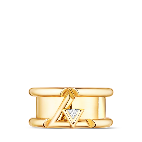 LV Volt One Band Ring, Yellow Gold And Diamond in Jewellery's Categories All Fine Jewellery collections by Louis Vuitton (Product zoom)