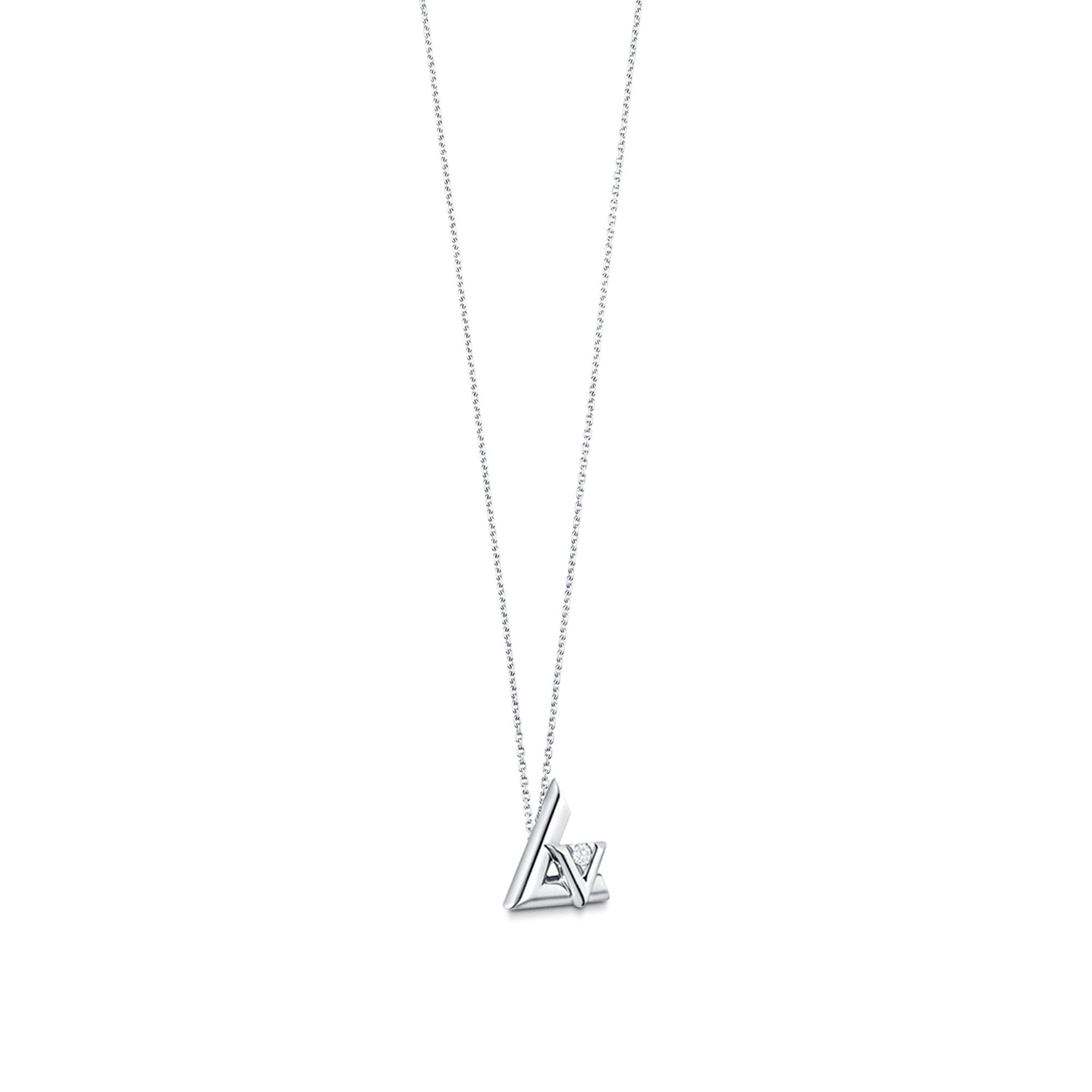 LV Volt One Large Pendant, White Gold And Diamond  in Jewellery
