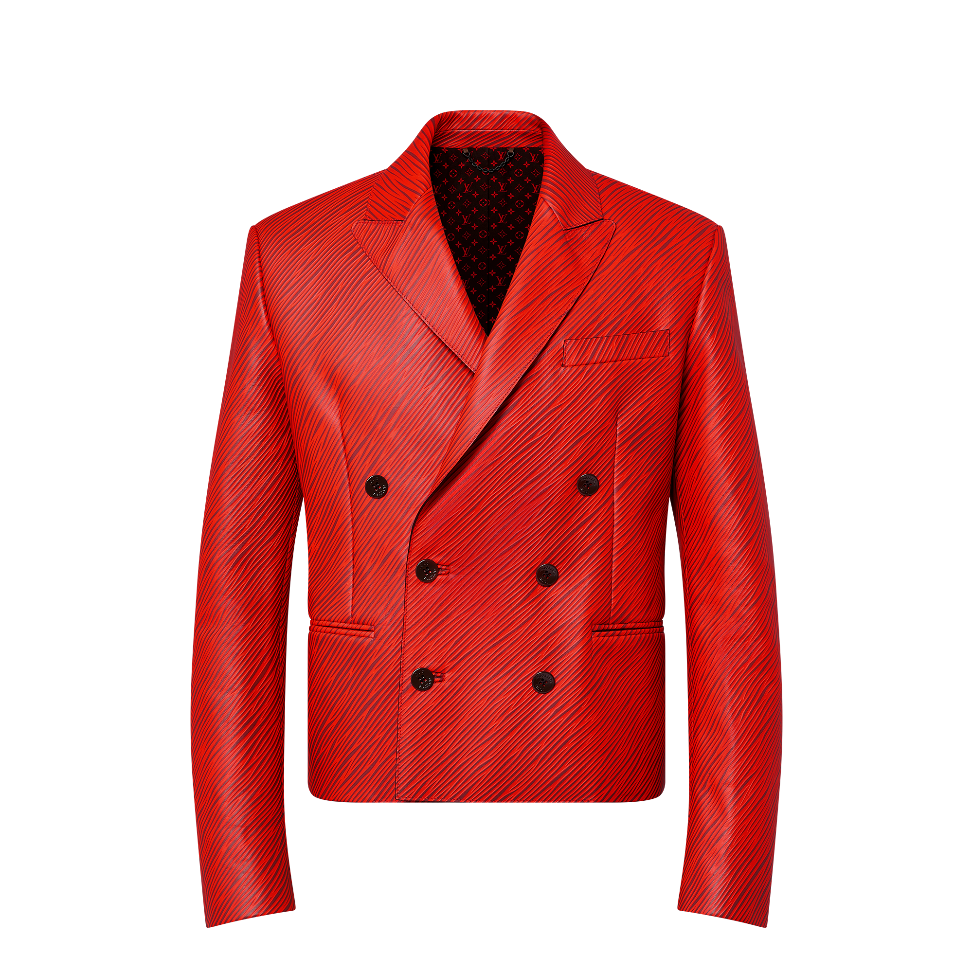 LV x Park Seo-Bo Epi Double-Breasted Leather Jacket  in Men