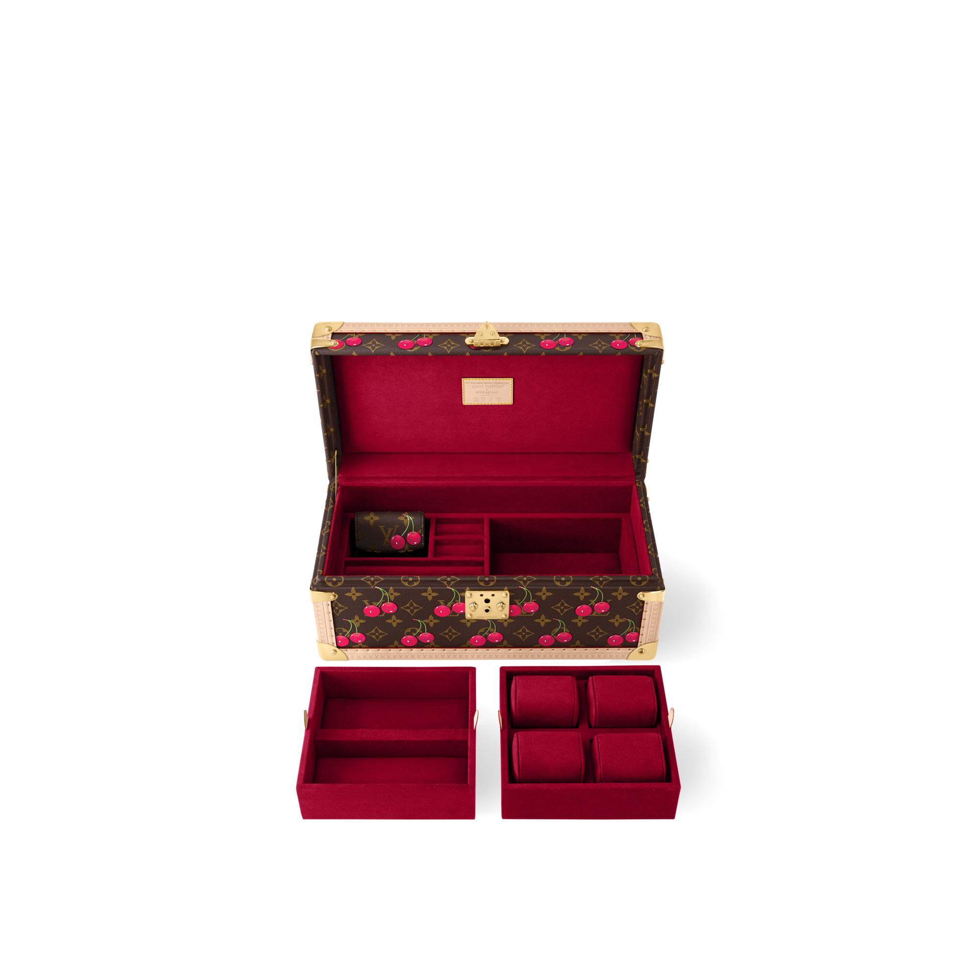 LV x TM Coffret Accessoires Cherry Other Monogram Canvas in Trunks, Travel and Home