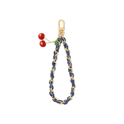 LV x TM Denim Cerise Phone Holder . in Women's Accessories Key Holders and Bag Charms collections by Louis Vuitton (Product zoom)