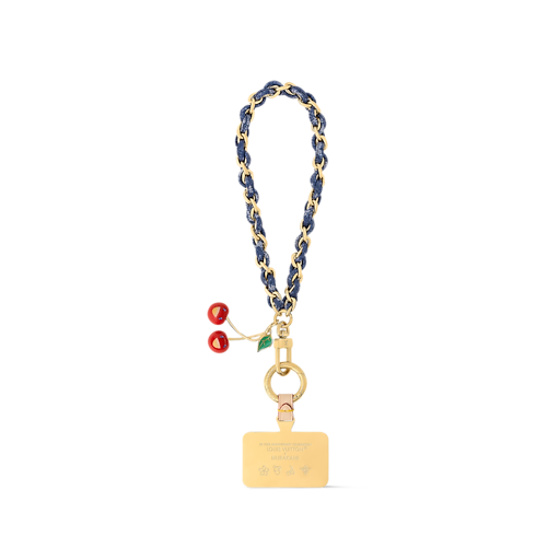 LV x TM Denim Cerise Phone Holder . in Women's Accessories Key Holders and Bag Charms collections by Louis Vuitton (Product zoom)