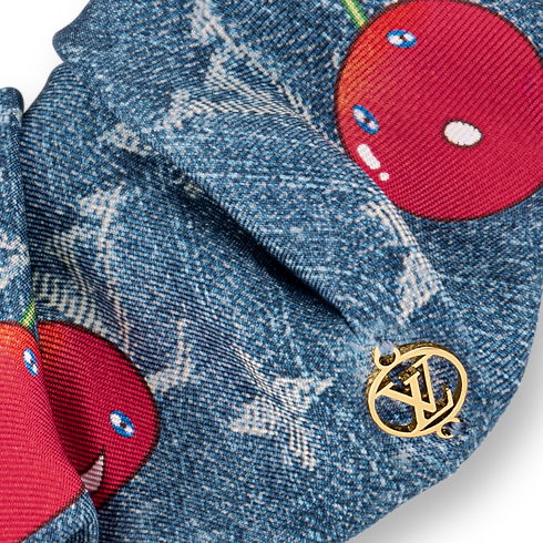 LV x TM Denim Cerise Scrunchy . in Women's Accessories Hair Accessories collections by Louis Vuitton (Product zoom)