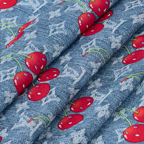 LV x TM Denim Cerise Shawl . in Women's Accessories Shawls and Stoles collections by Louis Vuitton (Product zoom)