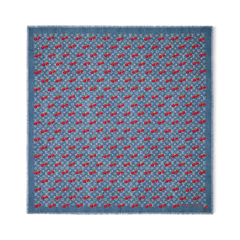 LV x TM Denim Cerise Shawl . in Women's Accessories Shawls and Stoles collections by Louis Vuitton (Product zoom)
