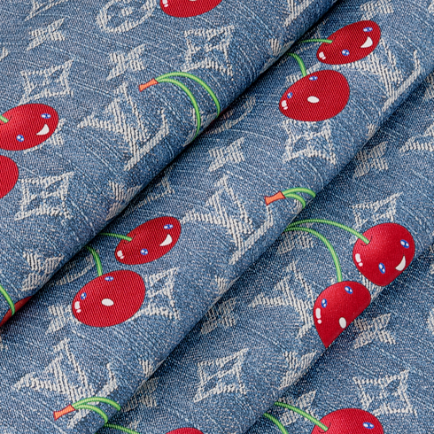 LV x TM Denim Cerise Square 90 . in Women's Accessories Silk Squares and Bandeaus collections by Louis Vuitton (Product zoom)