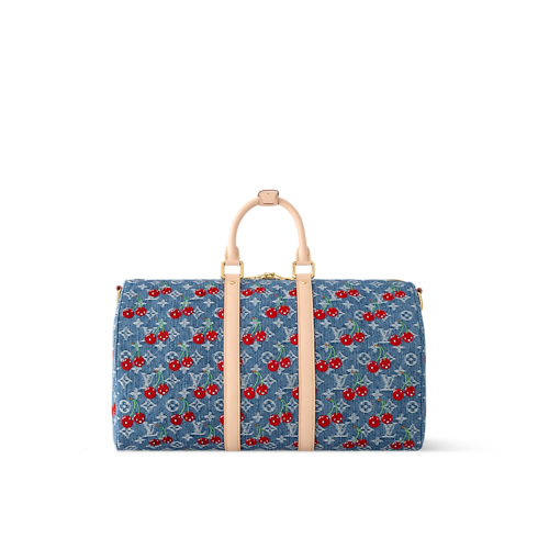 LV x TM Keepall Bandoulière 45 Monogram Denim in Women's Travel All Luggage and Accessories collections by Louis Vuitton (Product zoom)