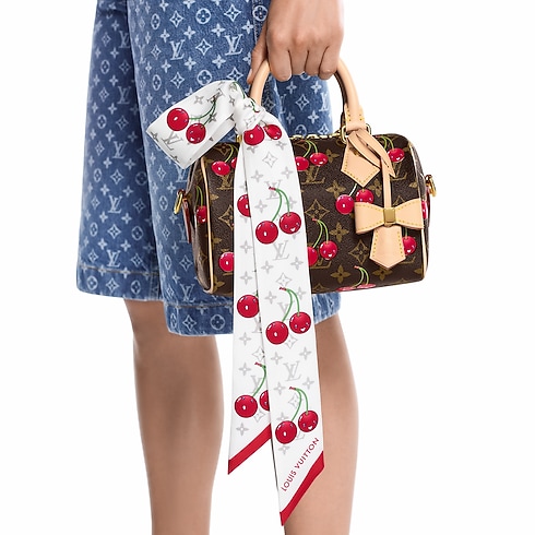 LV x TM Monogram Cerise Bandeau . in Women's Accessories Silk Squares and Bandeaus collections by Louis Vuitton (Product zoom)