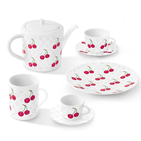 LV x TM Set of 2 Teacups and Saucers Monogram Cerises in Trunks, Travel and Home's Home and Art of Dining Art of Dining collections by Louis Vuitton (Product zoom)