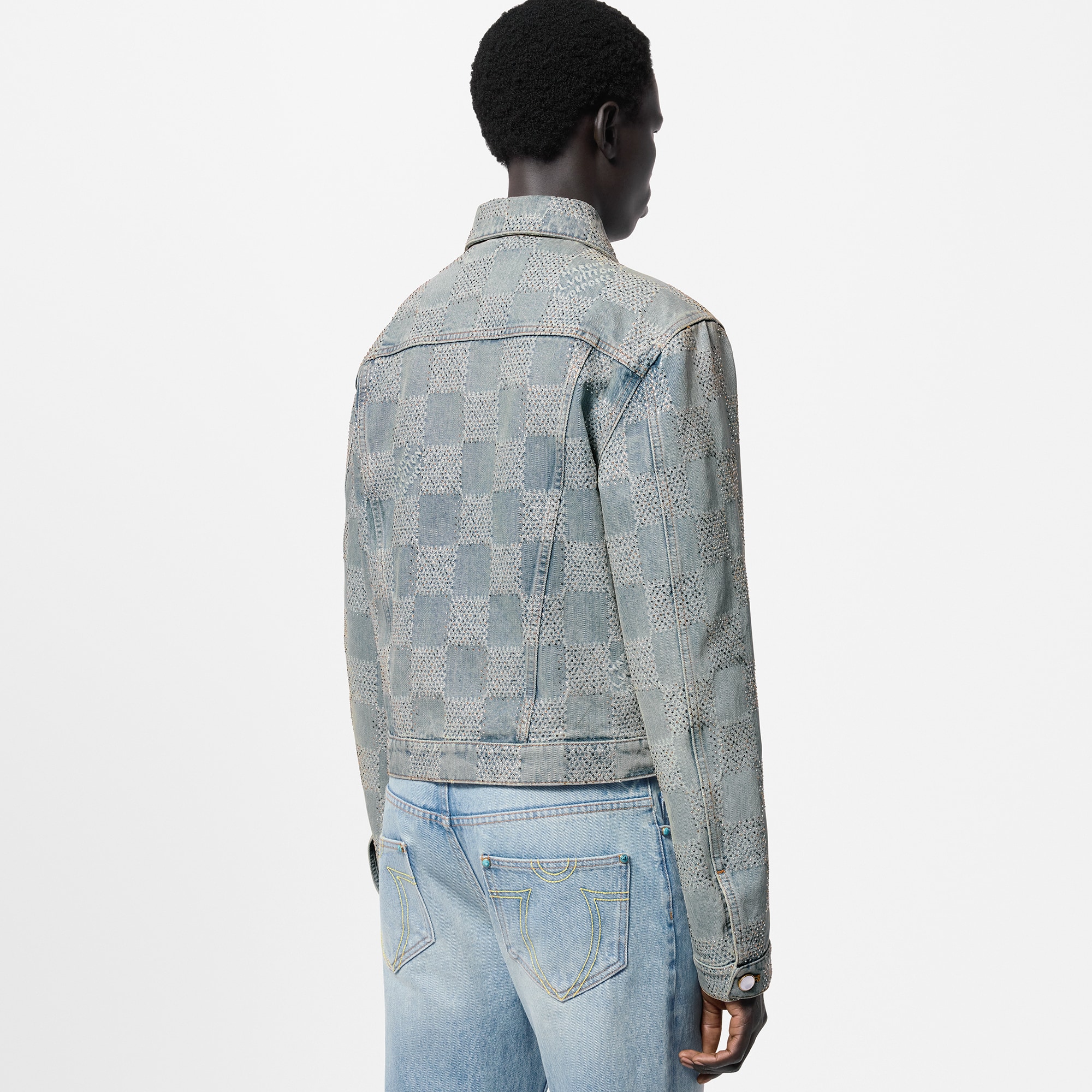 Monogram Denim Jacket Louis Vuitton Jeans Jacke Made To Order 