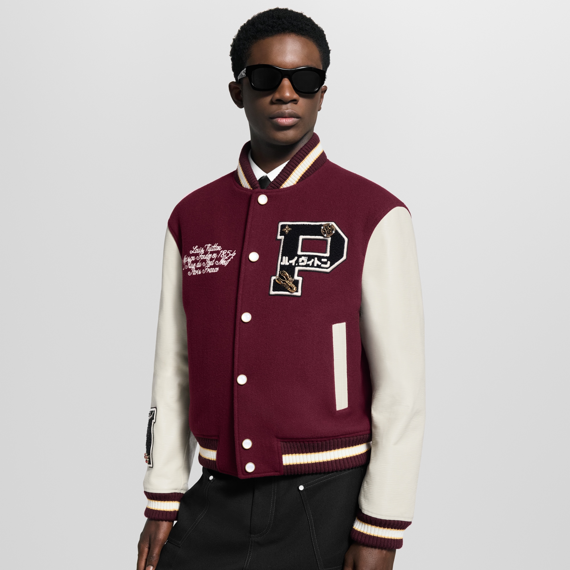 Made To Order Epi Leather Varsity Jacket  in Men