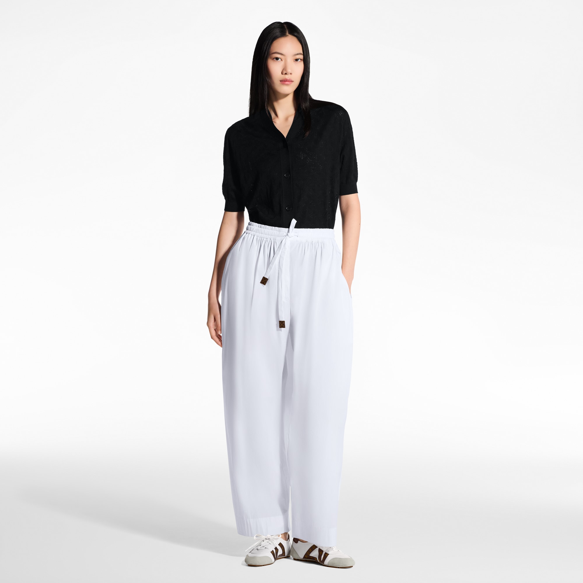 Mahina Monogram Short-Sleeved Cardigan  in Women