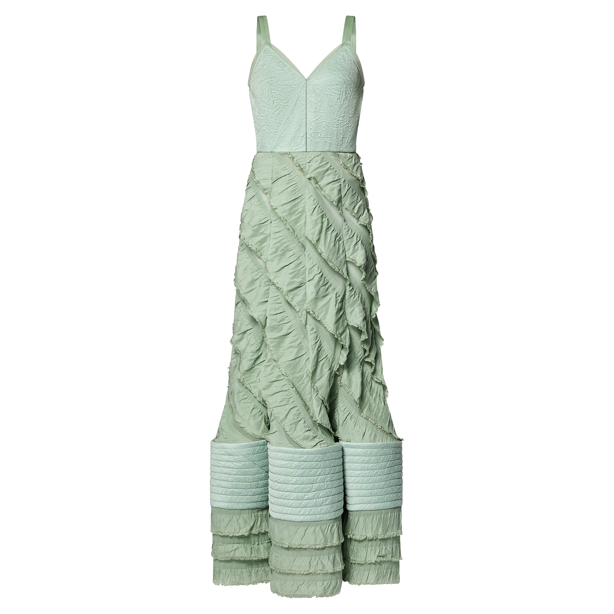 green louis vuitton dress Mermaid Hem Flounce Gown - Ready-to-Wear louis vuitton prom dress