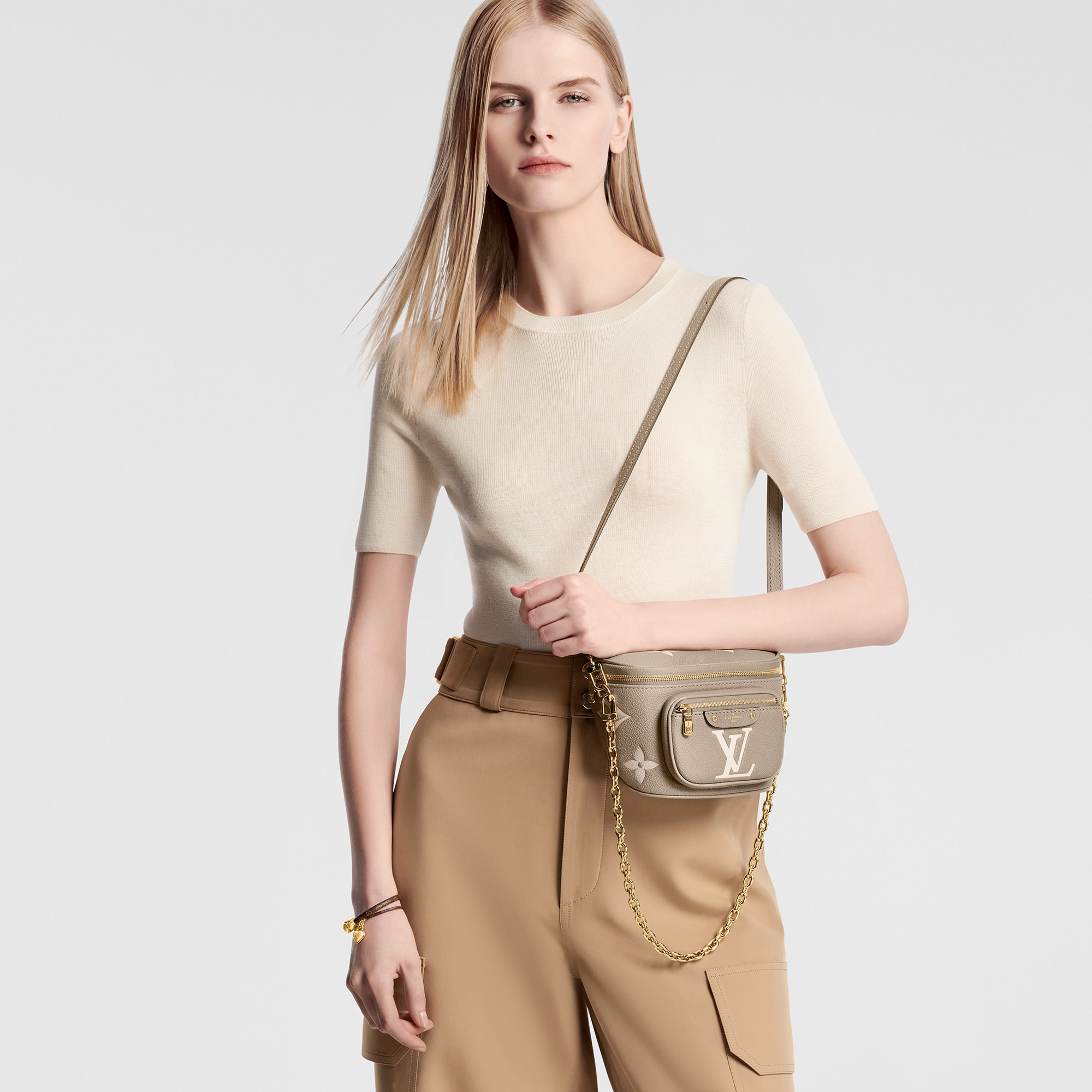 Mini Bumbag Bicolour Monogram Empreinte Leather in Women