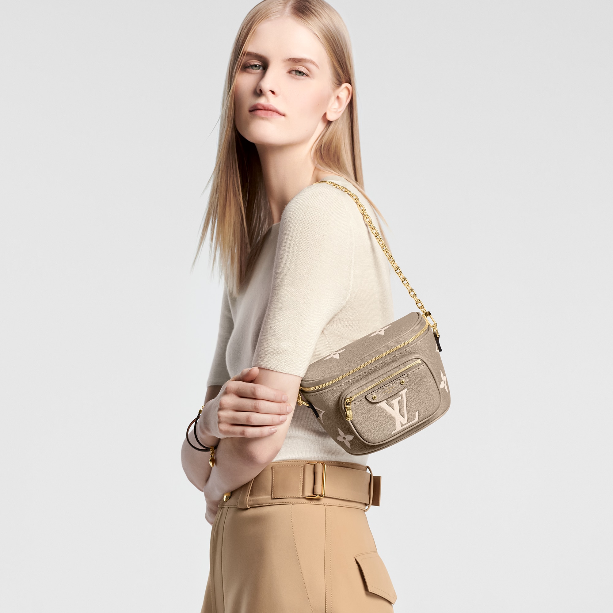 Mini Bumbag Bicolour Monogram Empreinte Leather in Women