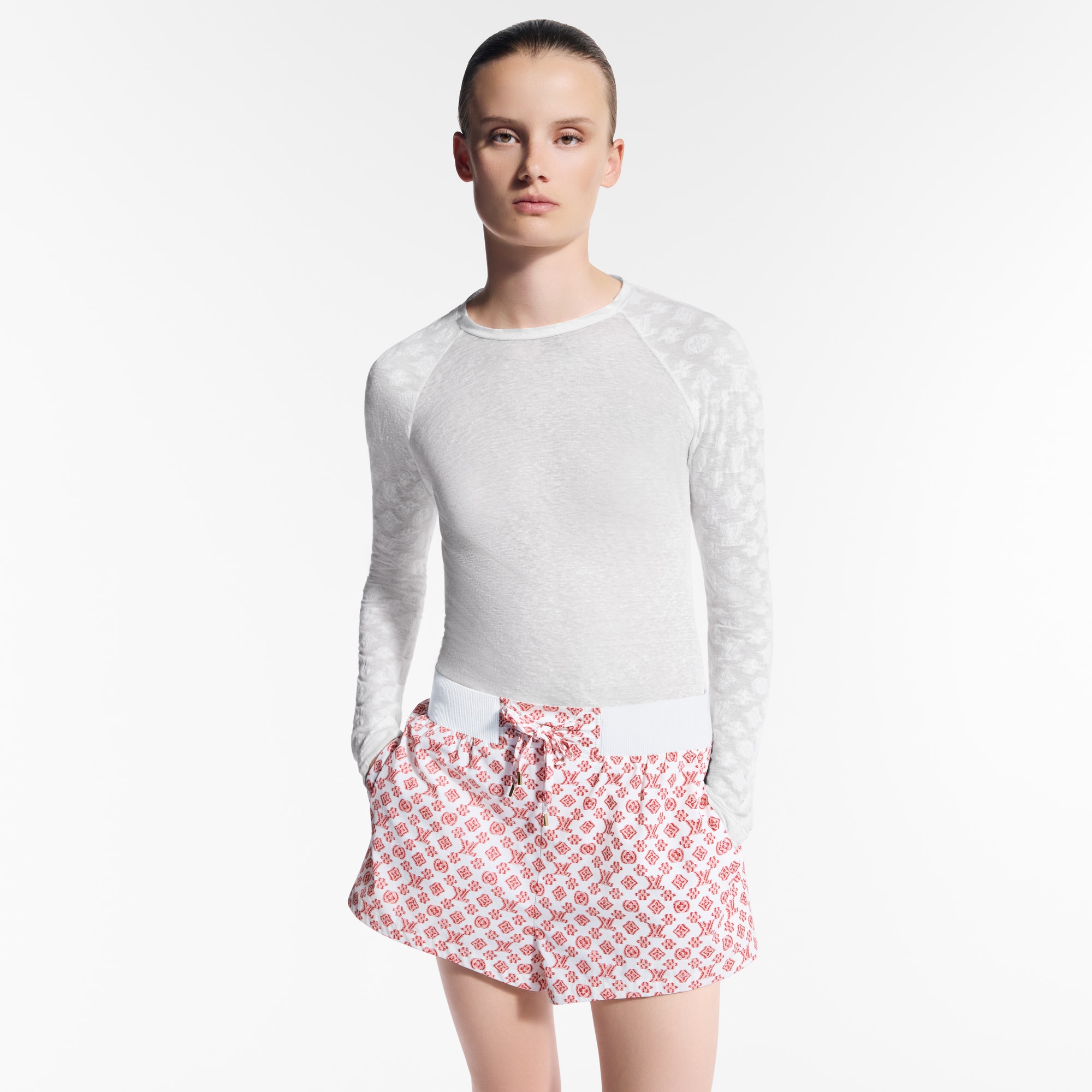 Monogram Accent Long-Sleeved Top   in Women