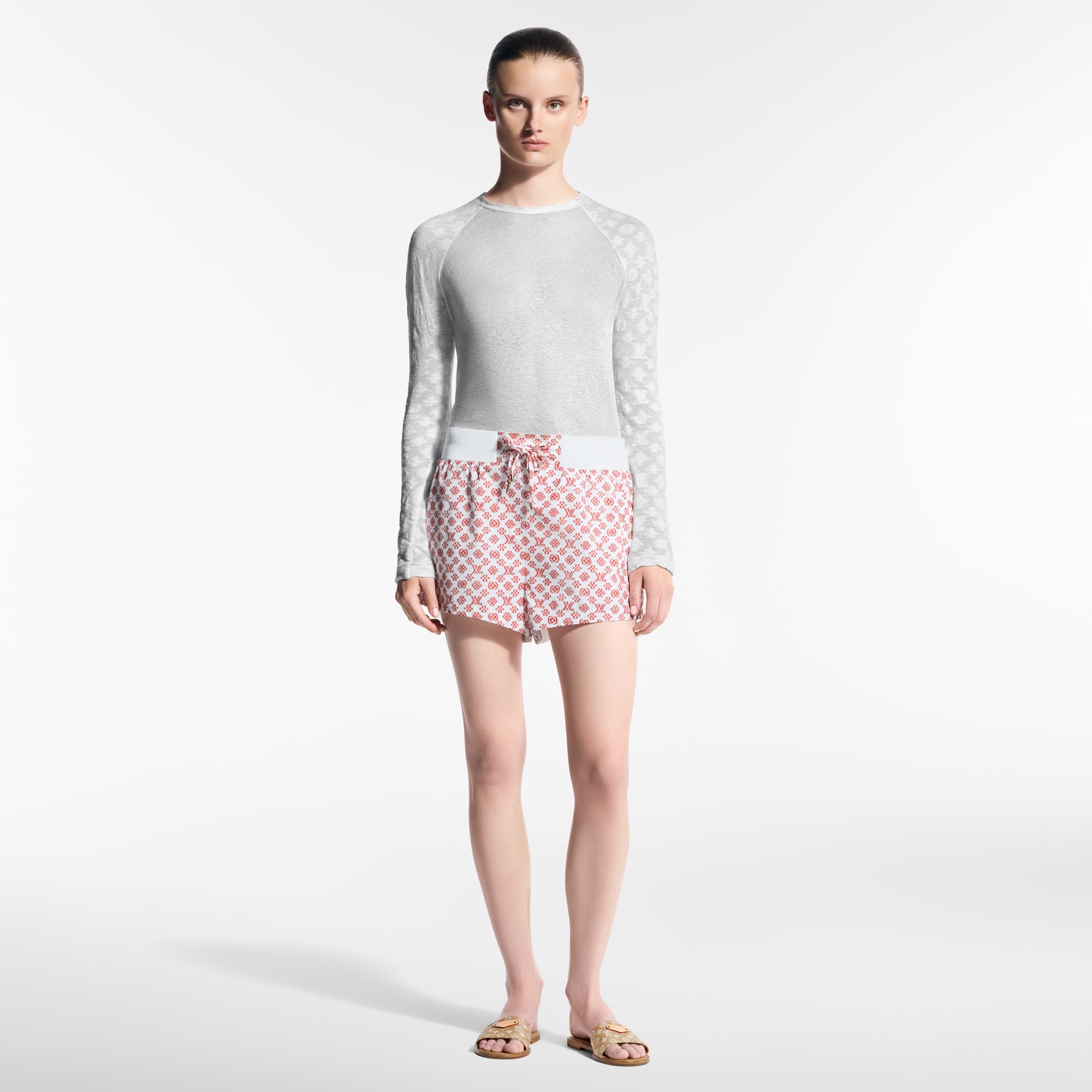 Monogram Accent Long-Sleeved Top   in Women