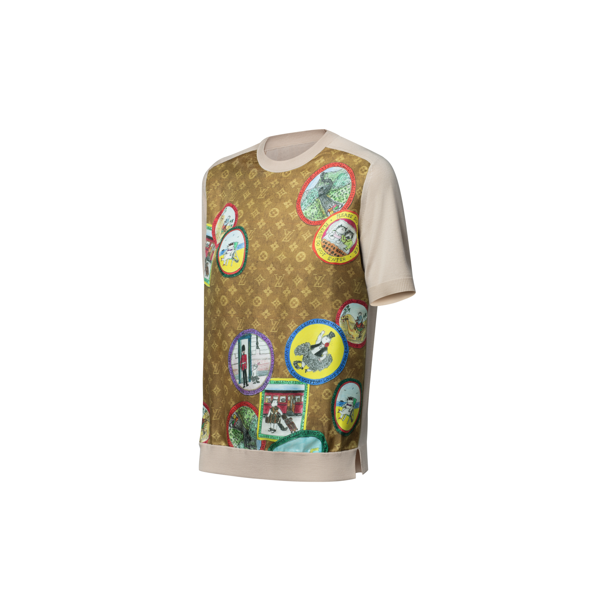 Monogram Cat Stamp Knit Top  in Women