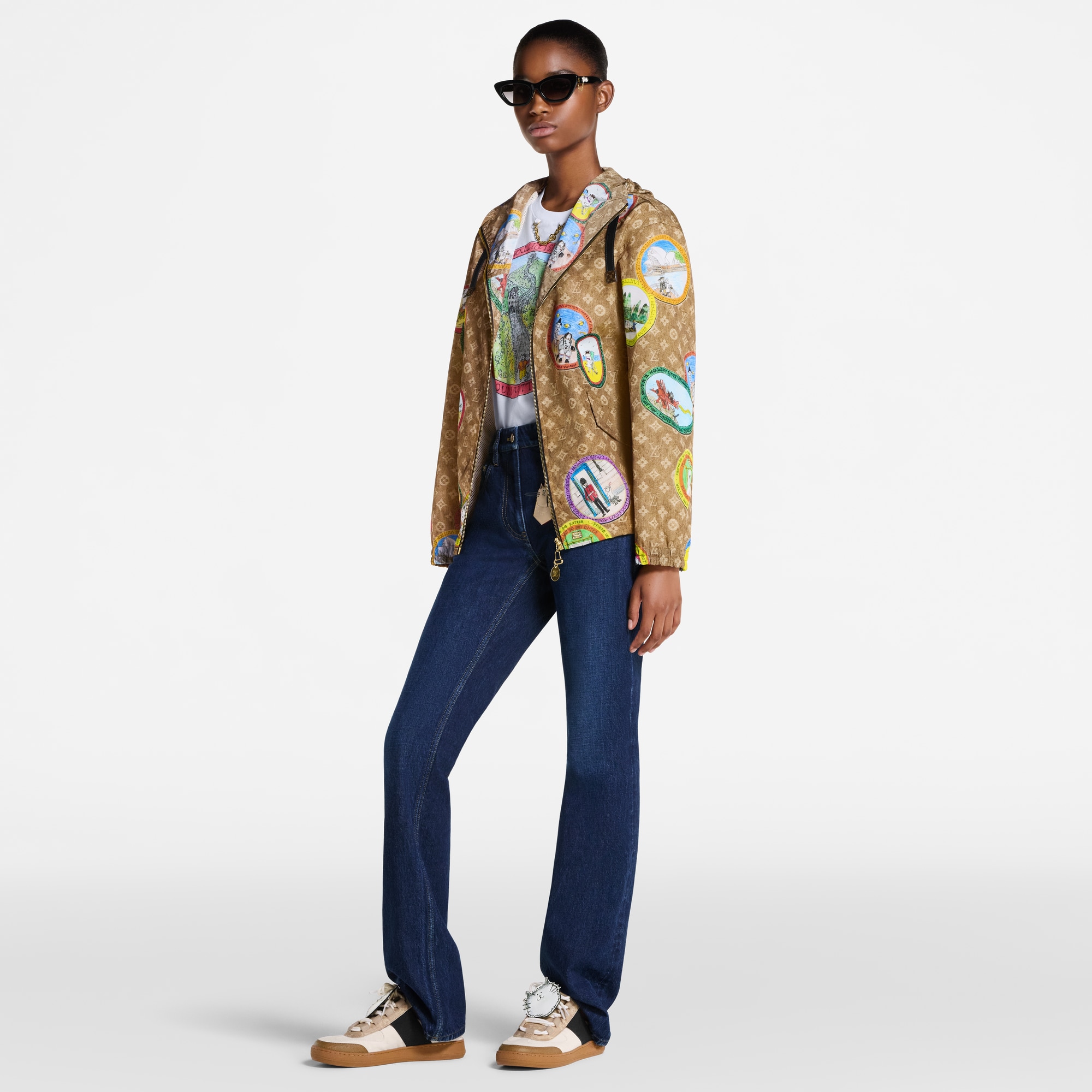 Monogram Cat Stamp Parka  in Women