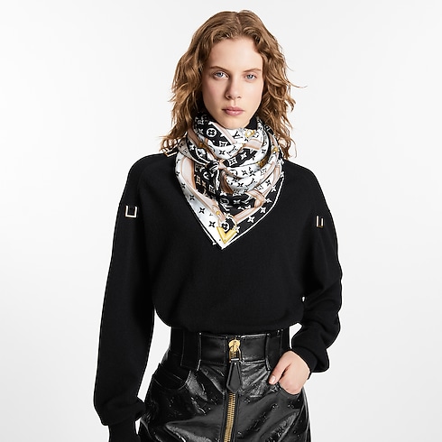 Monogram Confidential Square 90 . in Women's Accessories Silk Squares and Bandeaus collections by Louis Vuitton (Product zoom)
