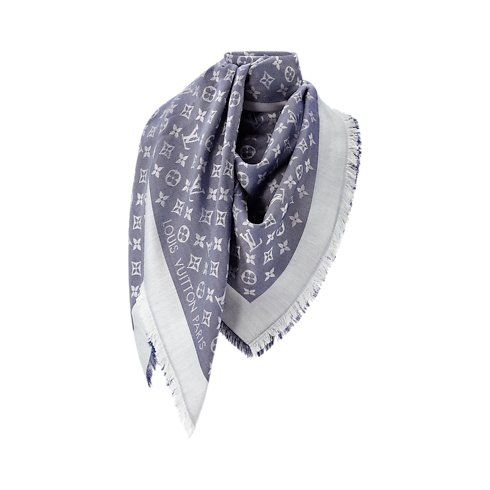 Monogram Denim Shawl . in Women's Accessories Shawls and Stoles collections by Louis Vuitton (Product zoom)