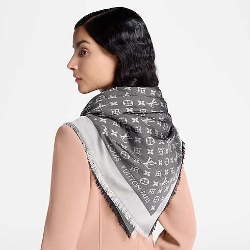 Monogram Denim Shawl . in Women's Accessories Shawls and Stoles collections by Louis Vuitton (Product zoom)